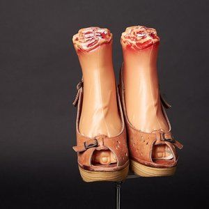 1970s Platform Wedge Open Toe Sandals Shoes